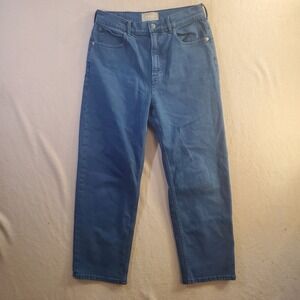 Everlane The Way High Jean Lean Womens 29 Blue High Rise Straight Stretch Denim